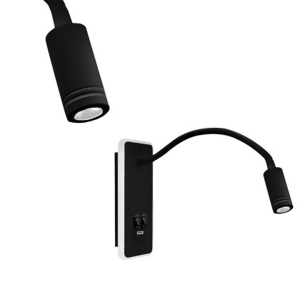 Nástenné LED svietidlo Base, 1x LED 8+2w, 4000k, b, vypínač