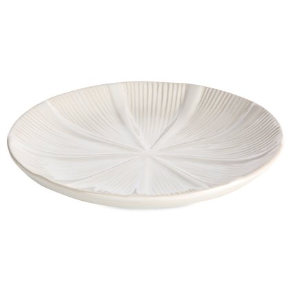 DEKORAČNÝ KERAMICKÝ TANIER GARET (FI) 30 CM KRÉMOVÁ