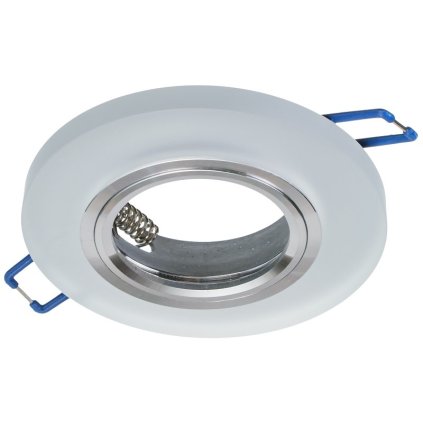 Podhľadové svietidlo Glass Round, 1x biele sklenené tienidlo, w