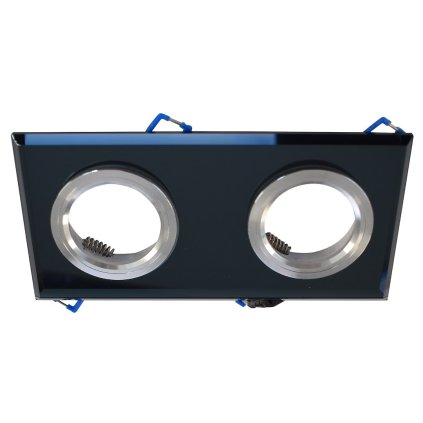 Podhľadové svietidlo Glass Square II, 1x sklenené/čierne kovové tienidlo, b