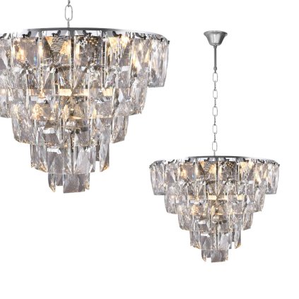 Luster Chelsea, 1x krištáľové tienidlo, (fi 50cm), ch