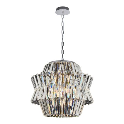 Luster Crown, 1x krištáľové tienidlo, (fi 54cm), ch