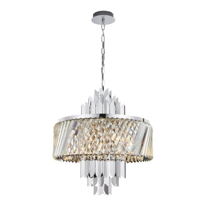 Luster Margot, 1x krištáľové/chrómové kovové tienidlo, (fi 55cm), ch