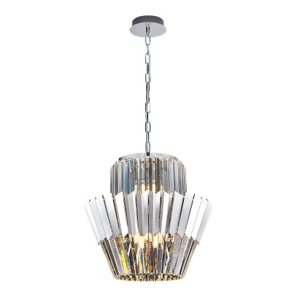 Luster Donna, 1x krištáľové/chrómové kovové tienidlo, (fi 45cm), ch