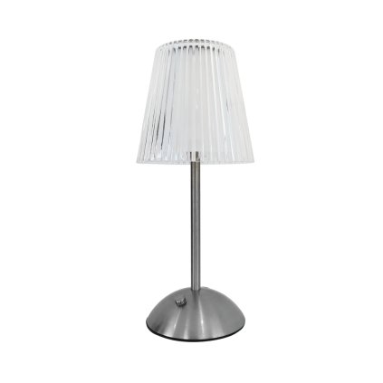 Stolná lampa Tacoma, 1x transparentné PVC tienidlo, ch