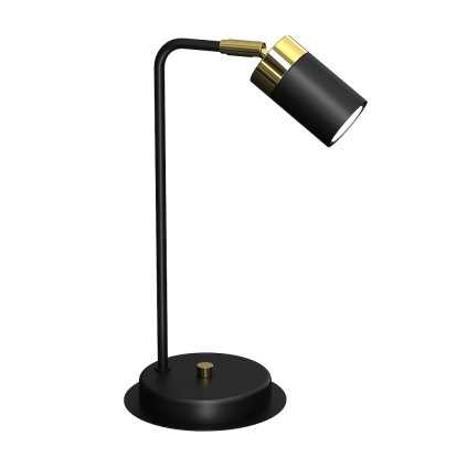 Stolná lampa Joker, 1x zlaté/čierne kovové tienidlo, b
