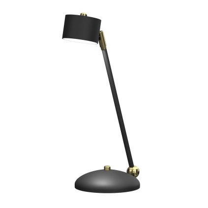 Stolná lampa Arena, 1x čierne kovové tienidlo, b/g