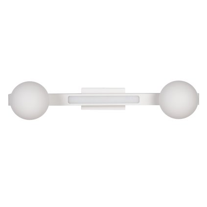 Nástenné svietidlo Magnet1, 2x biele sklenené tienidlo + 1x LED 13W, w