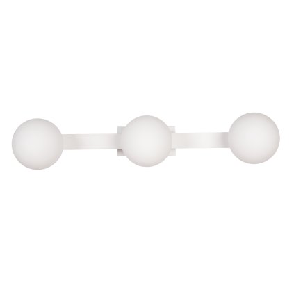 Nástenné svietidlo Magnet, 3x biele sklenené tienidlo, w