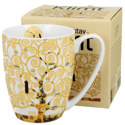 Porcelánový hrnček Klimt Ecru Tree Of Life 350 ml