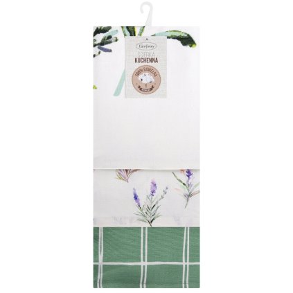 KUCHYNSKÉ UTIERKY LAVENDER SADA 3 KS 50X75 CM VZOROVANÉ