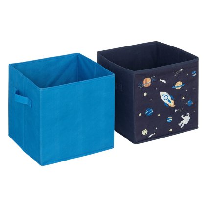Úložný box Rocket, sada 2ks, 29x29x29 cm, modrá