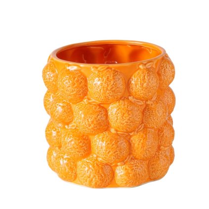 KERAMICKÝ KVETINÁČ ORANGE 15X17 CM ORANŽOVÁ