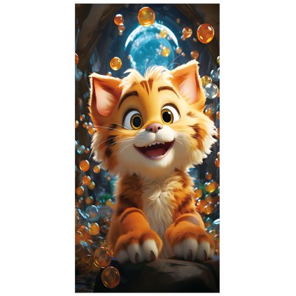 PLÁŽOVÁ OSUŠKA Z MIKROVLÁKNA CAT 100X180 CM VZOROVANÁ