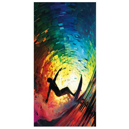 PLÁŽOVÁ OSUŠKA Z MIKROVLÁKNA SURF 100X180 CM VZOROVANÁ