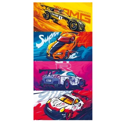 PLÁŽOVÁ OSUŠKA Z MIKROVLÁKNA CARS 100X180 CM VZOROVANÁ
