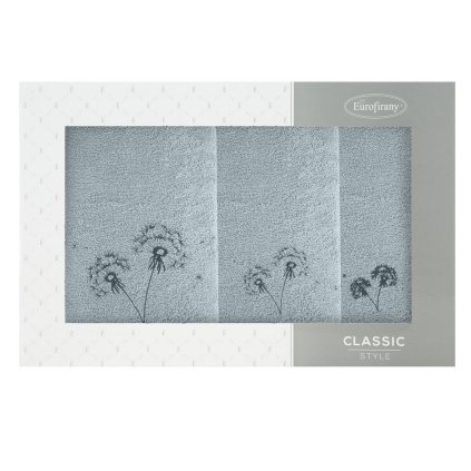 FROTÉ UTERÁK MOLI3 SADA 1KS 30X50 CM, 1KS 50X90 CM, 1KS 70X140 CM STRIEBORNÁ