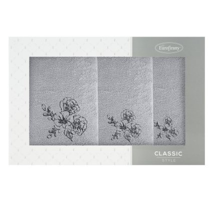 FROTÉ UTERÁK MELANI SADA 1KS 30X50 CM, 1KS 50X90 CM, 1KS 70X140 CM STRIEBORNÁ