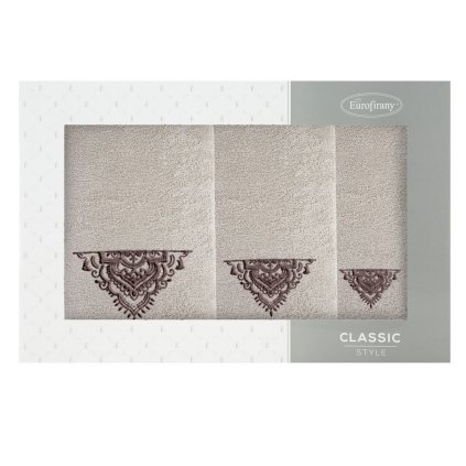 FROTÉ UTERÁK LAURA SADA 1KS 30X50 CM, 1KS 50X90 CM, 1KS 70X140 CM BÉŽOVÁ
