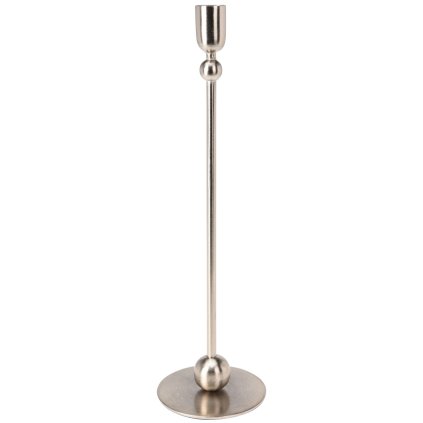 8721037121132 nowoczesny wysoki swiecznik w kolorze srebra 33 cm