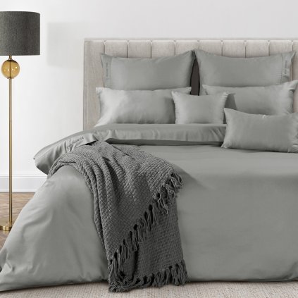 MAKOSATÉNOVÉ OBLIEČKY EVA MINGE ELEGANT1C 200X220 CM, 2 KS 70X80 CM SIVÉ