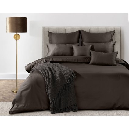 MAKOSATÉNOVÉ OBLIEČKY EVA MINGE ELEGANT1G 200X220 CM, 2 KS 70X80 CM HNEDÉ