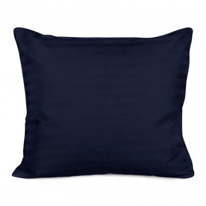 SATÉNOVÁ OBLIEČKA NA VANKÚŠ CIZGILI NAVY BLUE 70X80 CM EXCLUSIVE TMAVOMODRÁ