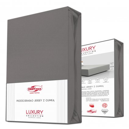 JERSEY PRESTIERADLO 140X200 CM, VÝŠKA 30 CM ANTRACIT