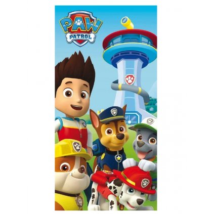 DETSKÝ BAVLNENÝ UTERÁK PAW PATROL 70X140 CM VZOROVANÁ