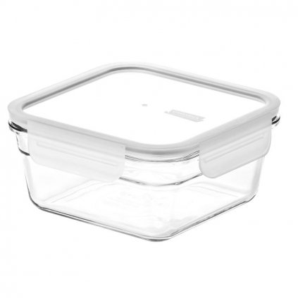 glasslock fancy pojemnik kwadratowy bialy 900ml