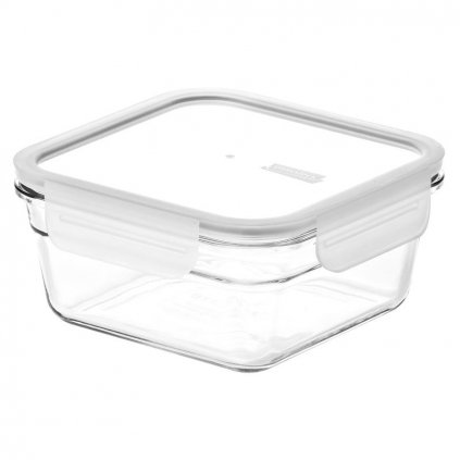glasslock fancy pojemnik kwadratowy bialy 1650ml