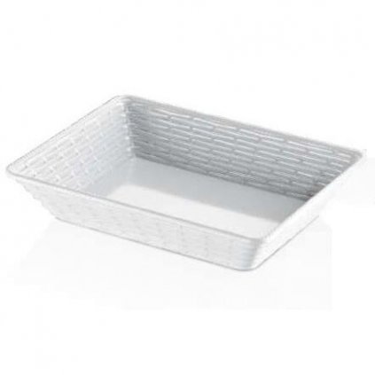 KULSAN HENA MELAMÍNOVÝ KOŠÍK NA CHLIEB 37X27X8CM BIELY
