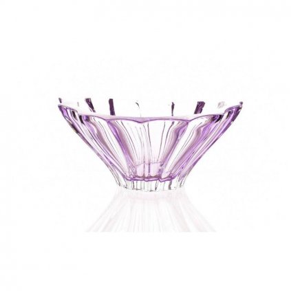 KRIŠTÁĽOVÁ MISKA BOHEMIA PLANTICA AMETHYST 220 MM FIALOVÁ