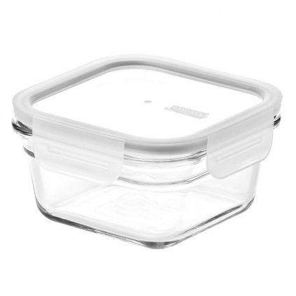glasslock fancy pojemnik kwadratowy bialy 400ml