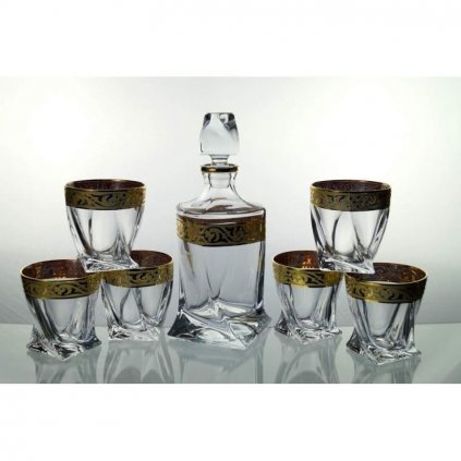 BOHEMIA QUADRO BAROQUE GOLD WHISKY SADA 1+6 KS