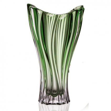 KRIŠTÁĽOVÁ VÁZA BOHEMIA PLANTICA 320MM ZELENÁ