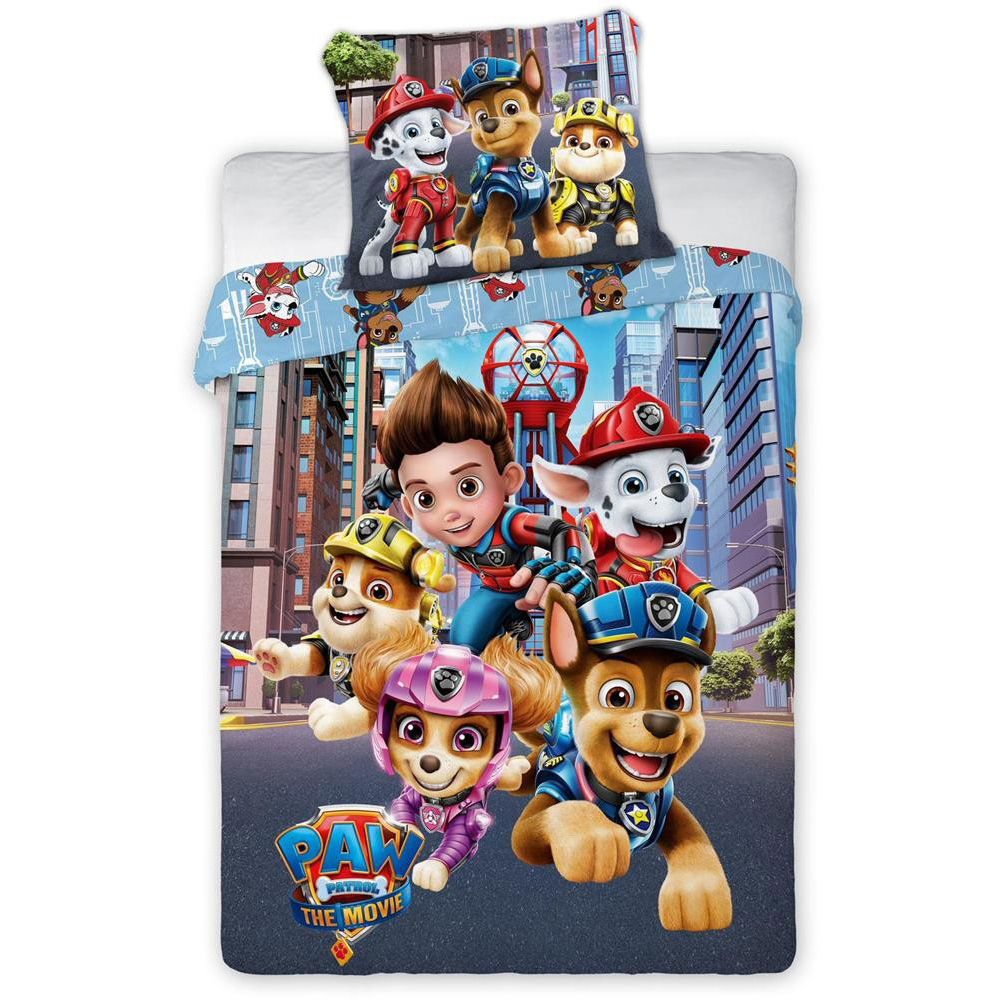 DETSKÉ POSTEĽNÉ OBLIEČKY PAW PATROL 160X200 CM, 1KS 70X80 CM VZOROVANÉ