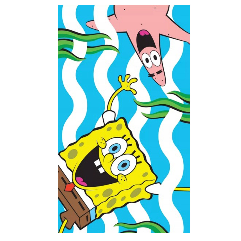 DETSKÝ BAVLNENÝ UTERÁK SPONGEBOB 30X50 CM VZOROVANÝ