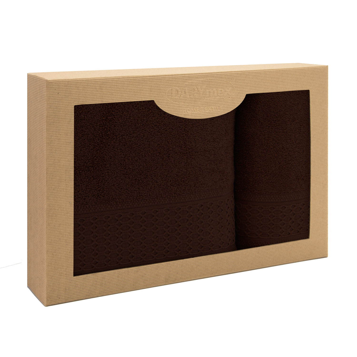 BAVLNENÉ UTERÁKY SOLANO SADA 1 KS 50X90 CM, 1 KS 70X140 CM HNEDÁ