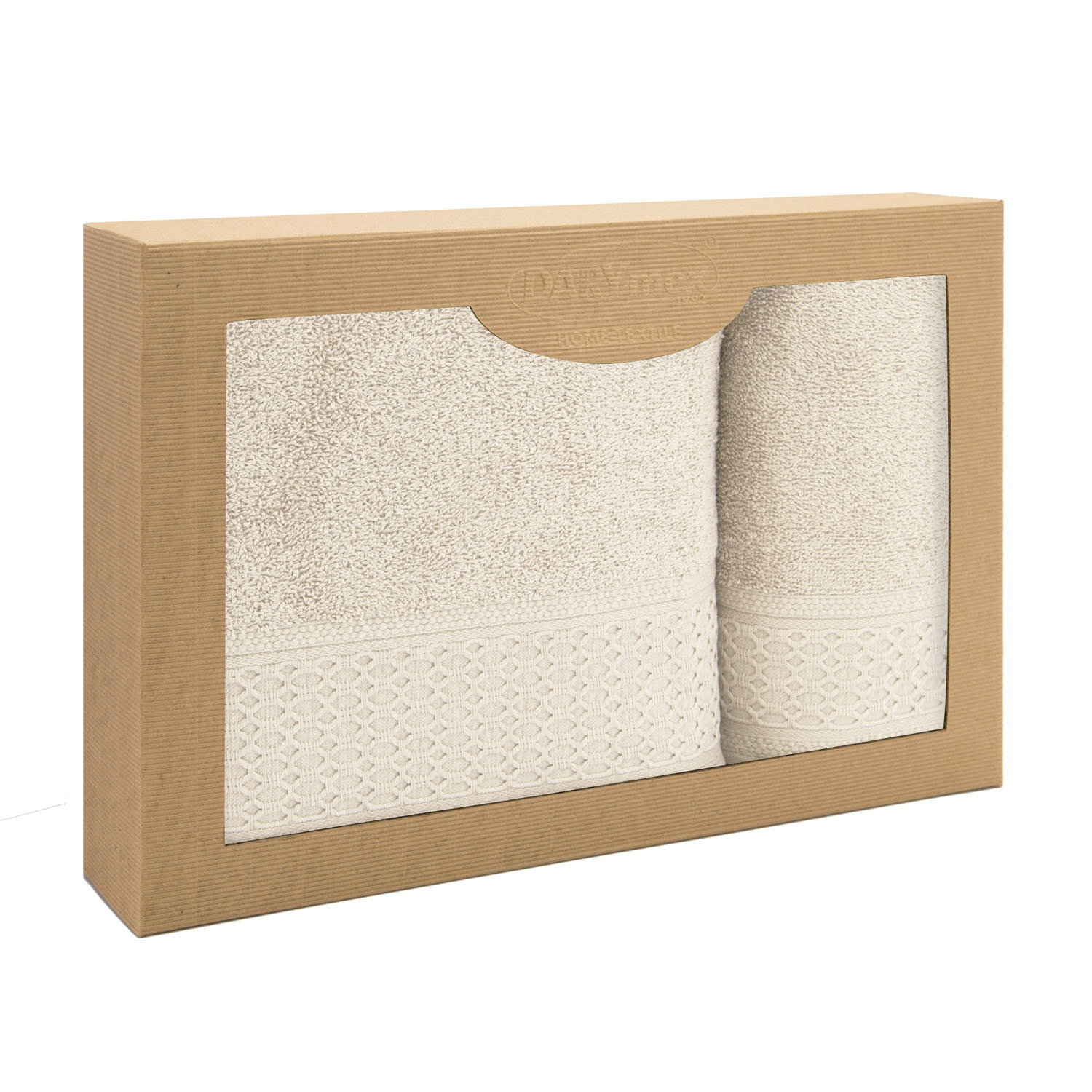 BAVLNENÉ UTERÁKY SOLANO SADA 1 KS 50X90 CM, 1 KS 70X140 CM KRÉMOVÁ