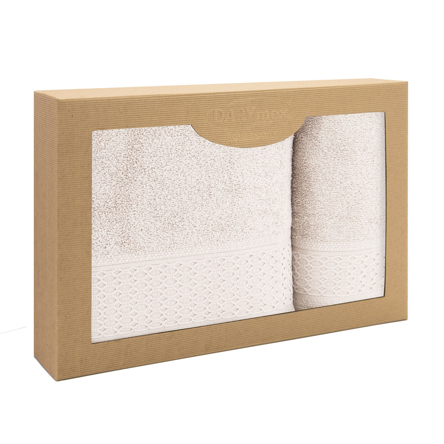 BAVLNENÉ UTERÁKY SOLANO SADA 1 KS 50X90 CM, 1 KS 70X140 CM KRÉMOVÁ
