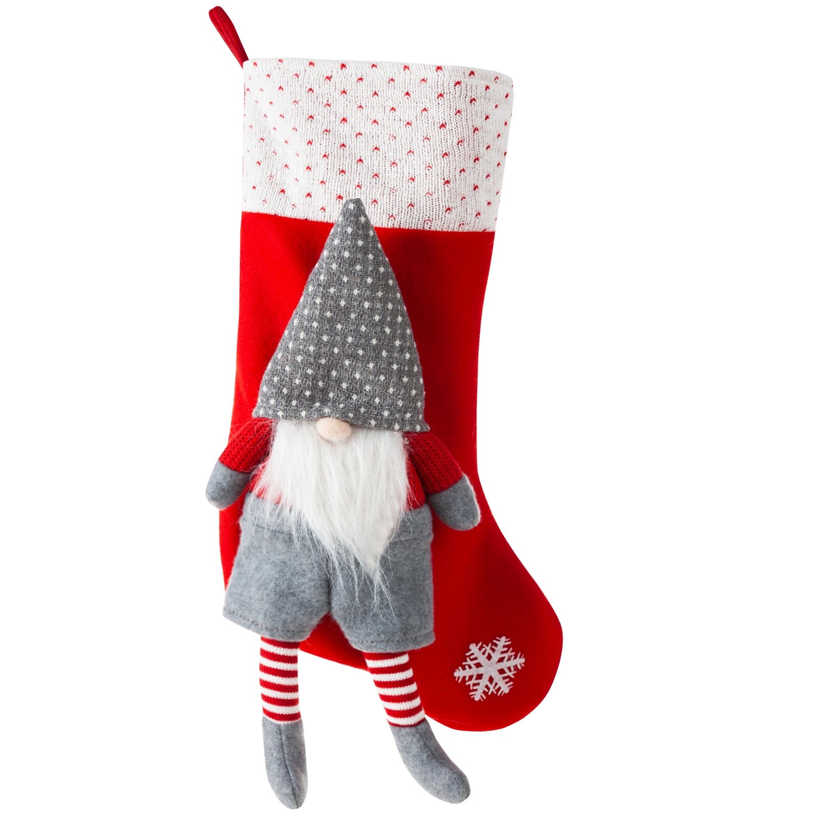 VIANOČNÁ PONOŽKA NA KRB SANTA 10X50 CM VROROVANÁ