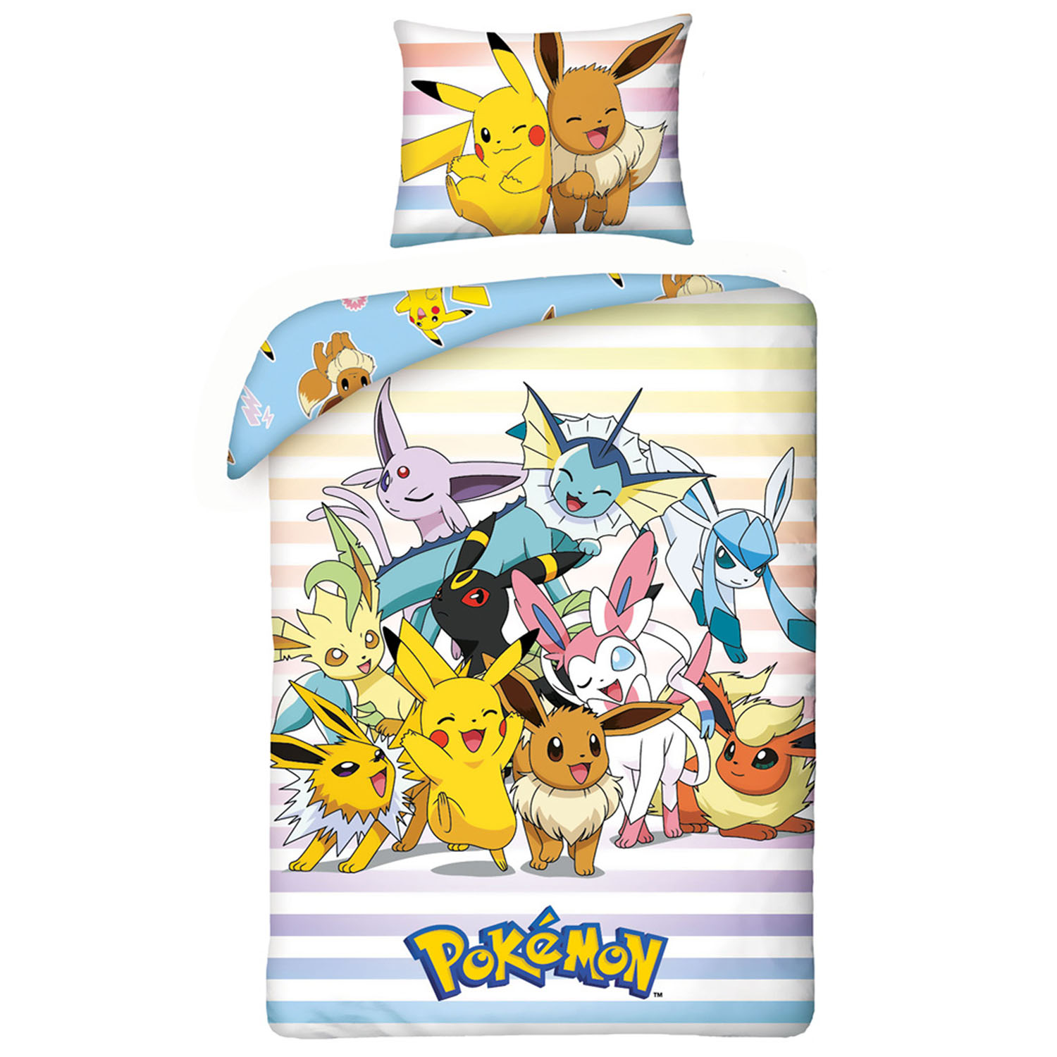 DETSKÉ BAVLNENÉ OBLIEČKY POKEMON 160X200 CM, 1KS 70X80 CM VZOROVANÉ