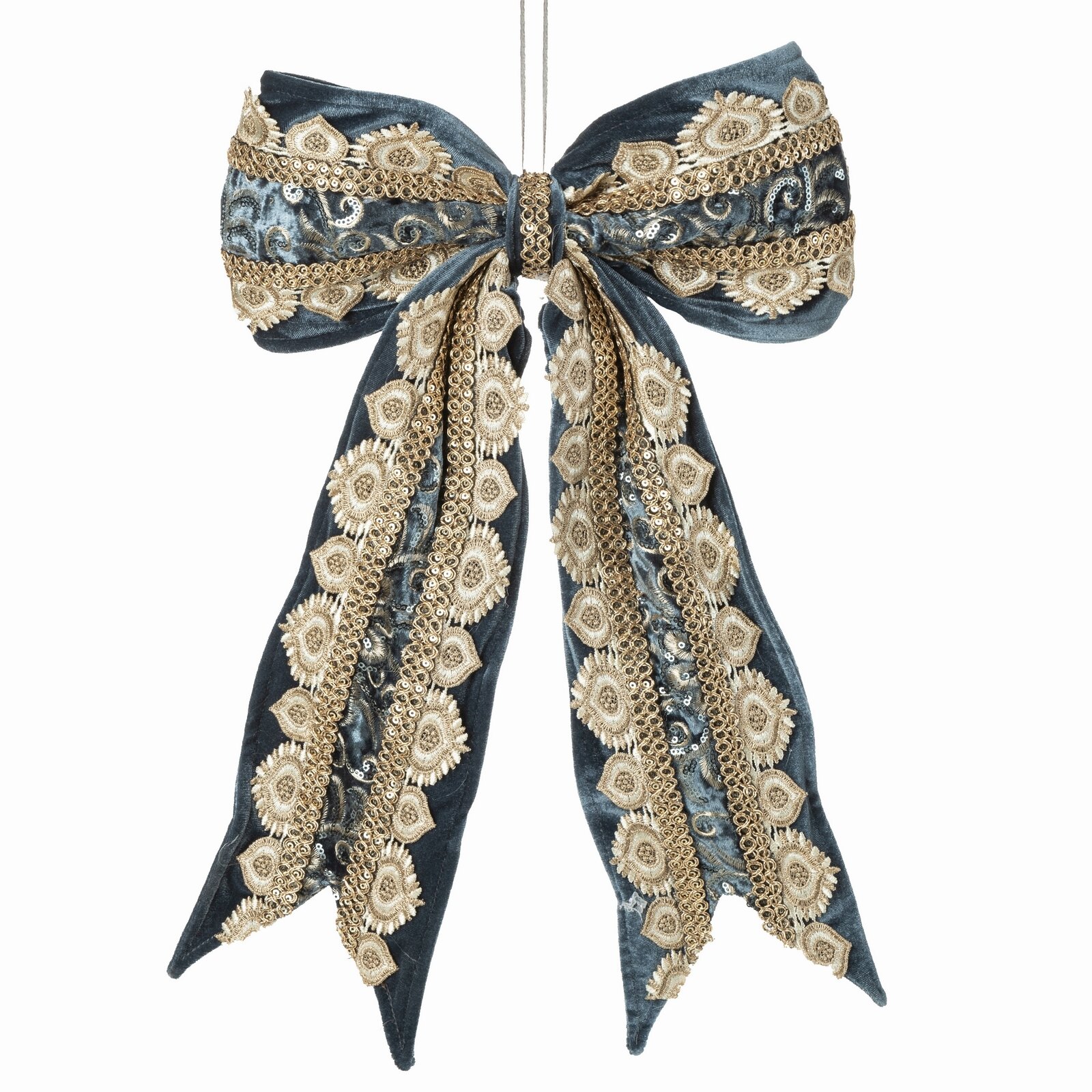 VIANOČNÁ DEKORÁCIA BOW SADA 6KS 45x32 CM VIACFAREBNÁ