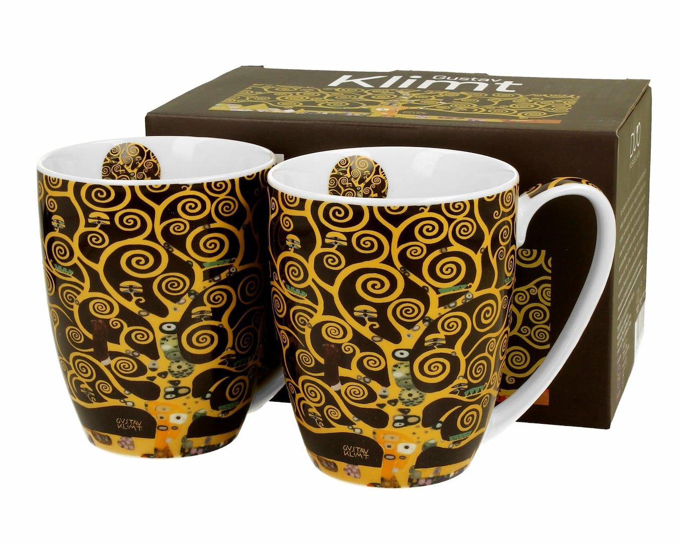 Porcelánový hrnček Klimt Tree Of Life 350 ml sada 2ks