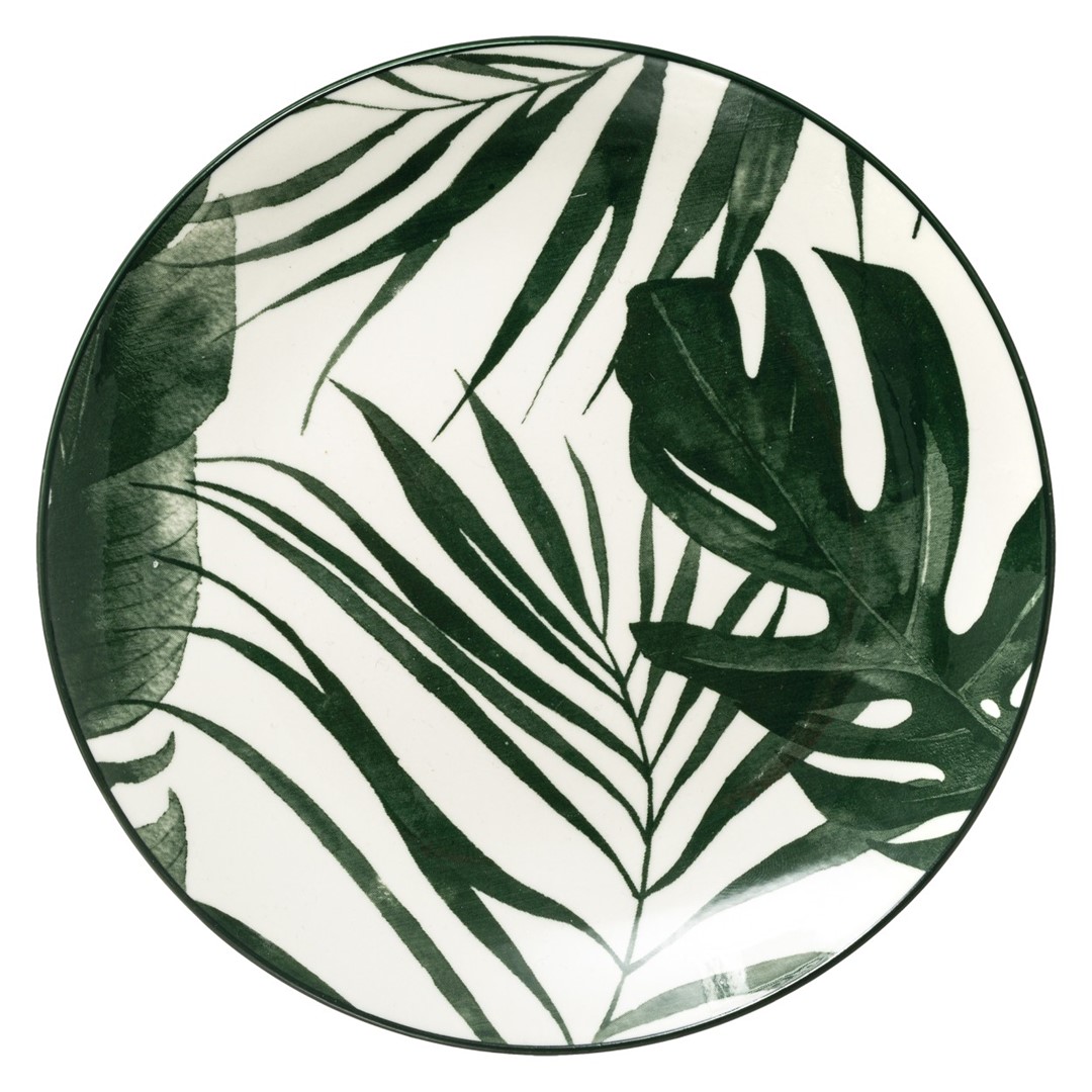 Porcelánový hlboký tanier Leafs, (fi) 20 cm, listy, sada 6ks