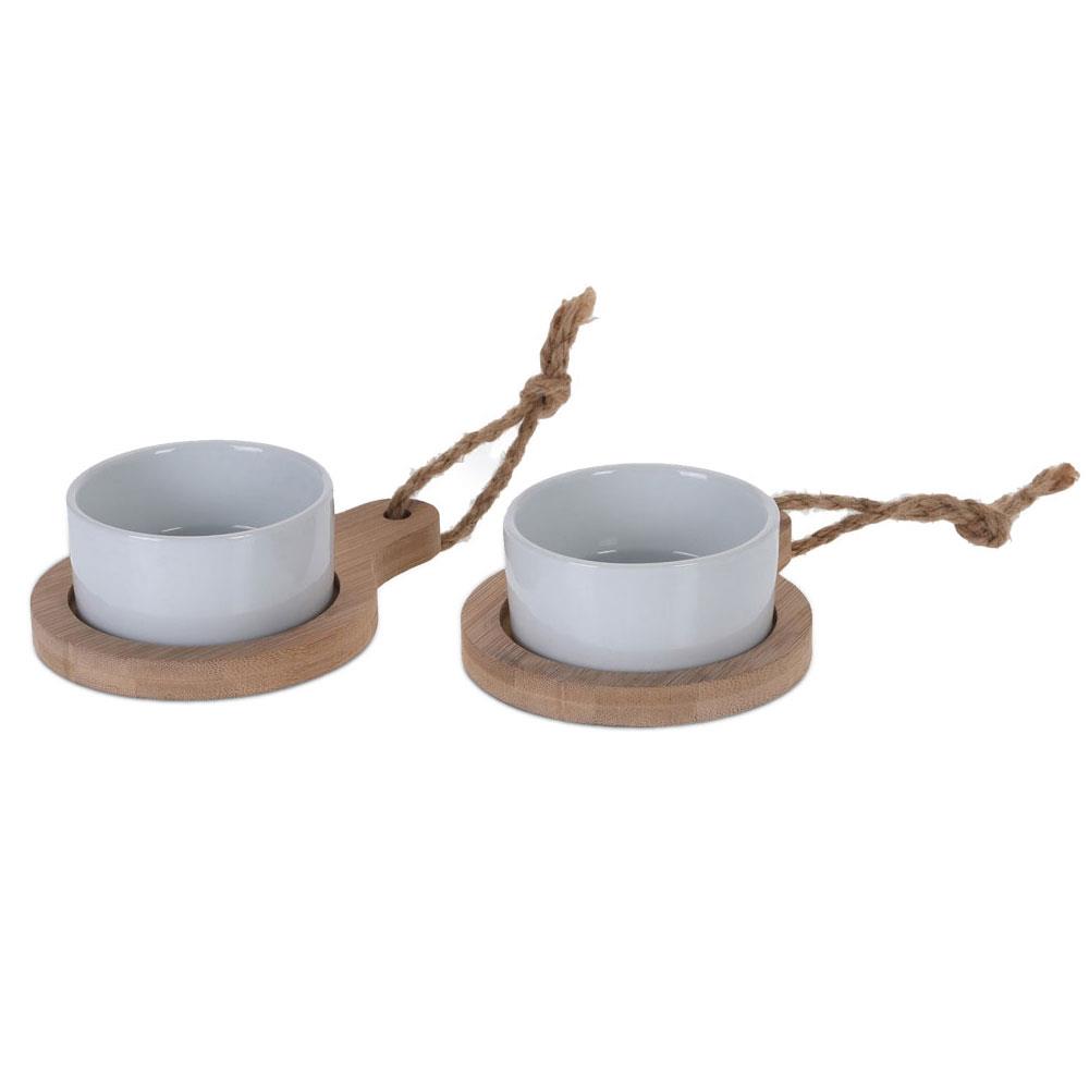 Porcelánová servírovacia miska Bamboo 30x10x6 cm sada 2ks