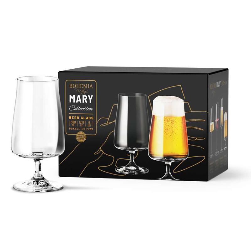 BOHEMIA PRESTIGE MARY POHÁR NA PIVO 380ML SADA 6KS