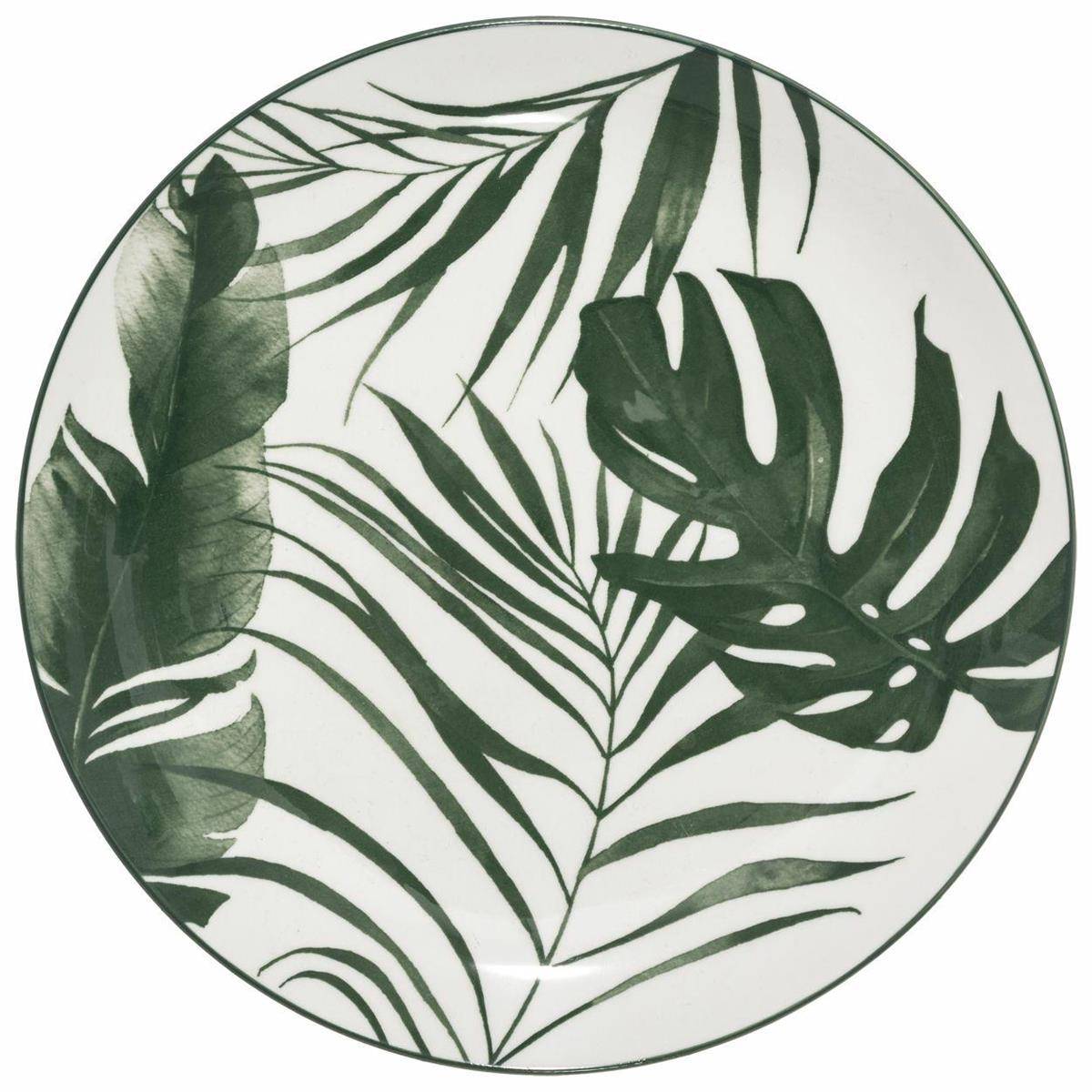 Porcelánový tanier Leafs, (fi) 26 cm, listy, sada 6ks