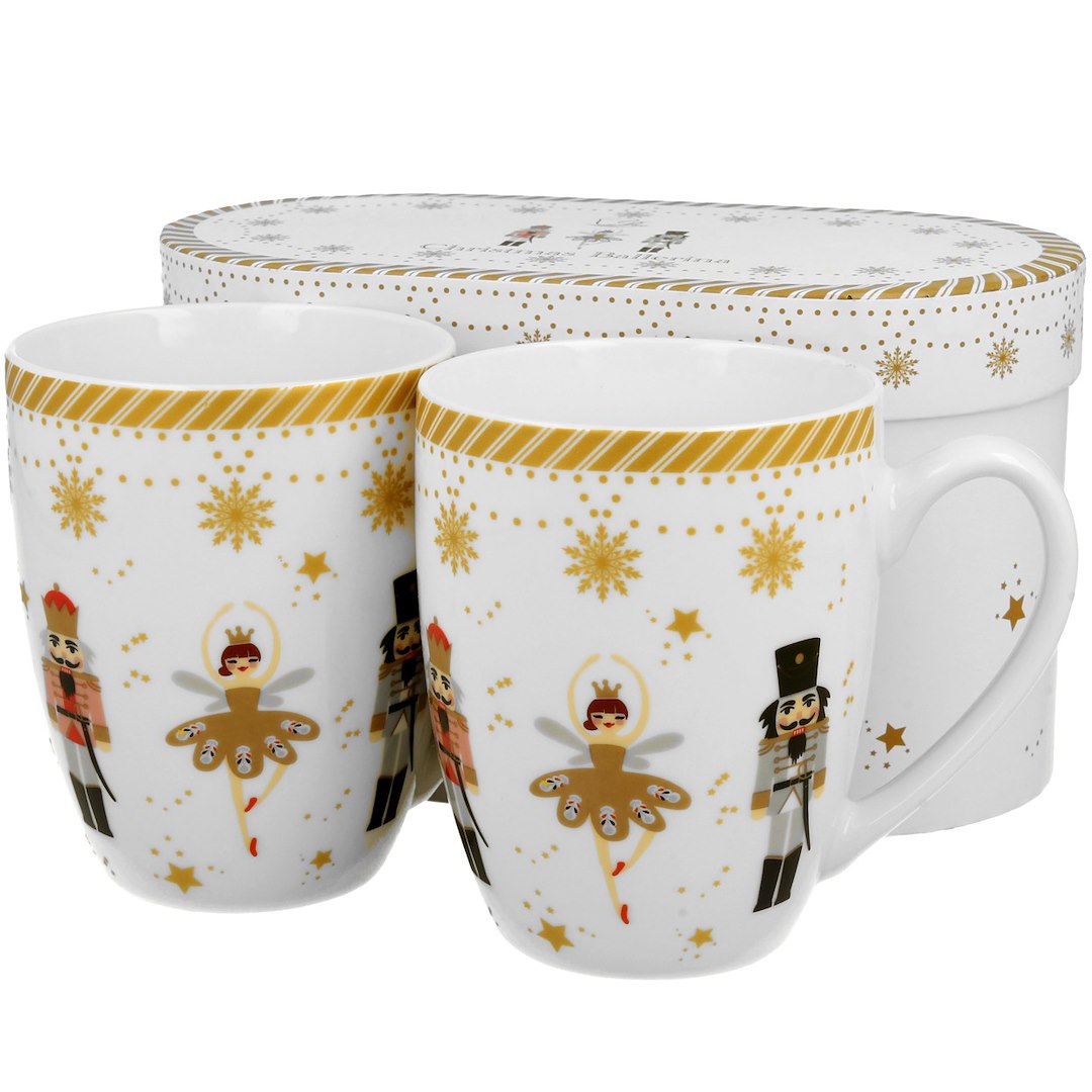 Porcelánový hrnček Christmas Ballerina 360 ml sada 2ks